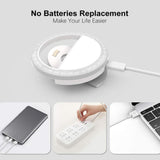 Selfie Ring Light USB Rechargeable Portable Clip-White