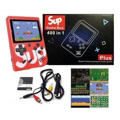 MOBIZU SUP Game Box 400 in One Handheld Game Console Can Connect to A TV  with Wireless Bluetooth Bs19 On-Ear Sports Headset and Fm Radio Support for  All Smartphones (Assorted Colour) 