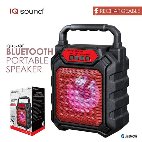 IQ Sound IQ-1574BT FM Rechargeable Portable Bluetooth Wireless Speaker Red